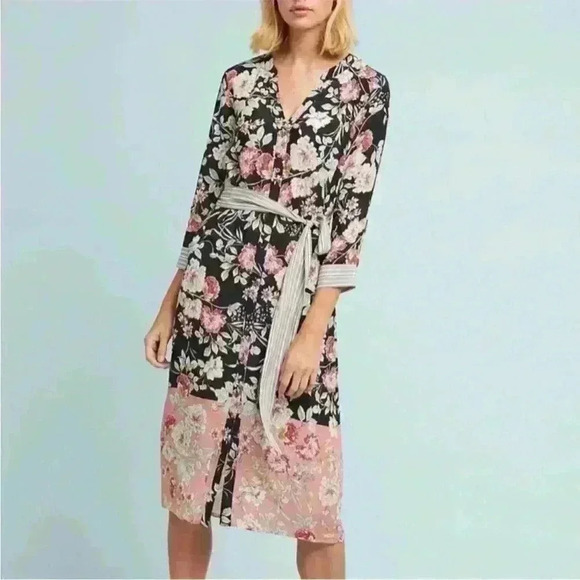 Anthropologie Dresses & Skirts - KACHEL Melody Silk Blend Floral Printed Dress